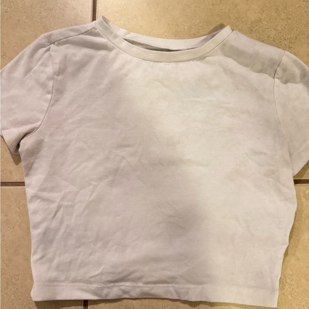 White Cropped T-Shirt